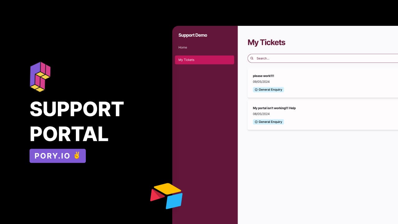 Customer support portal built with EachEntry